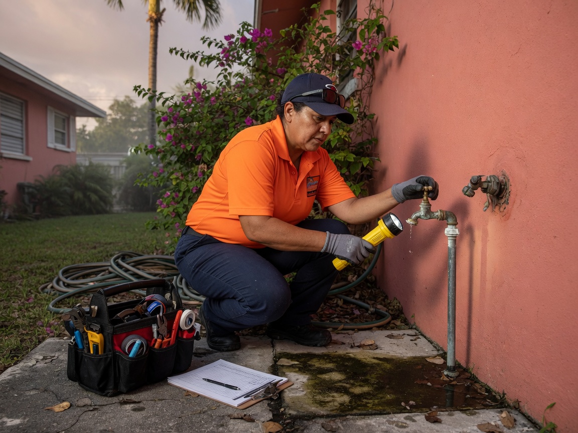 Inspecting Outdoor Faucets Before Miami's Wet Season